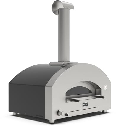 Alfa Forni Futuro 4 Pizze Hybrid Silber Schwarz