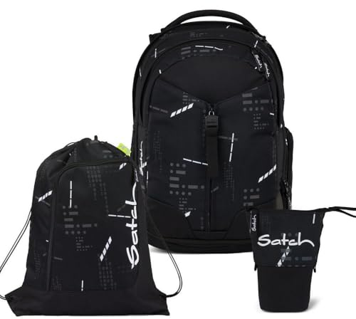 Satch Match Pencil Slider Light Edition Schulrucksack Set 3tlg. inkl. Sportbeutel (Ninja Matrix)