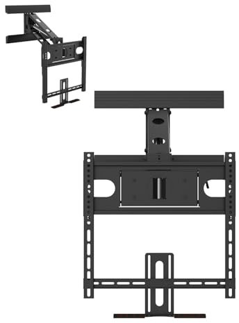 TV Wall Mount with Hydraulic Lift for Effortless Height Adjustment, Perfect for Fireplace Area TVs