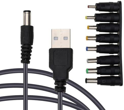 THINCAN Cable convertidor USB a 5 V 9 V 12 V USB hasta 8 unidades para router ventilador LAUPNE WiFi cargador conector