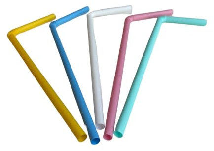 100 Pack Plant-Based Reusable Bendy Straws – Colorful Flexible Drinking Straws Made from Natural Corn for Smoothies, Milkshakes, Slushies – Flexible Straws for Parties, Cold Drinks, Travel & Daily Use