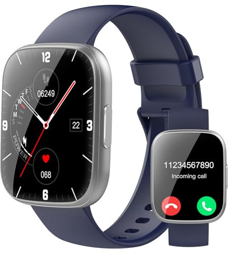 Smartwatch Herren Damen, 1,95 HD Fitnessuhr Damen mit Telefonfunktion, Smart Watch 112+ Sportmodi Fitnessuhr mit Herzfrequenz schrittzähler Schlafmonitor, IP68 Wasserdicht Sportuhr für Android iOS