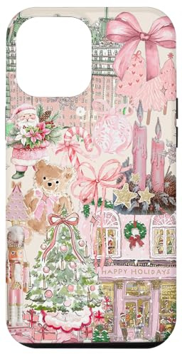 Pink Coquette Christmas Holiday Collage Vintage Case for iPhone 12 Pro Max