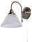 Lindby Wandleuchte, Wandlampe Innen Hanna (Retro Vintage Antik) in Weiß aus Glas (1 flammig E14) - Wandstrahler Wandbeleuchtung Schlafzimmer/Wohnzimmer Wohnzimmerleuchte