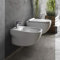 Axa, Mod Wild, Sanitari Bagno Sospesi Filo Muro con Vaso Wc Rimless, Bidet e Coprivaso Soft Close, 52 x 34 x 35 cm
