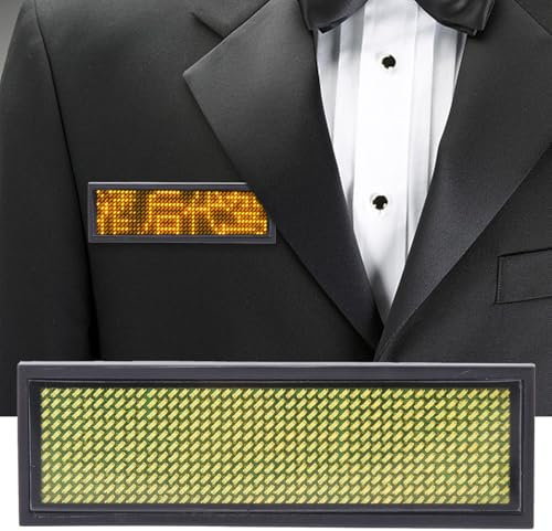Programmierbare LED-Namensschild LED-Scrolling-Meldung Namensschild LED-Schild für Restaurant Shop Party Bar Ausstellung Flughafen Einkaufszentren Krankenhäuser 110-240V(Gelb)
