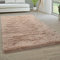 Paco Home Hochflor Teppich Wohnzimmer rutschfest Fellteppich Shaggy Flauschig Weich Modern Kunstfell Fell Imitat Einfarbig, Grösse:160x220 cm, Farbe:Beige