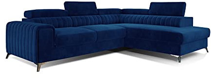All4All Ecksofa Carola mit Schlaffunktion Polstersofa Polsterecke L-Form Couch Sofa Möbel Wohnlandschaft Eckcouch Links Rechts 23 (Kronos09, Rechts)