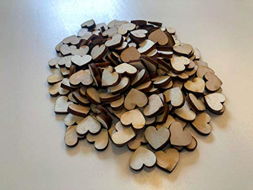 Selfmade Streudeko Herz Holz Hochzeit Liebe Tischdeko DIY (20 Stück - 10cm)