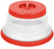 Tovolo Microwave Splatter Cover for Food, Small (Candy Apple Red) - Collapsible & Vented Silicone Splatter Guard Lid - Microwave Plate & Dish Cover with Handle - BPA-Free Kitchen Gadget for Meal Prep