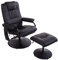 HOMCOM Fauteuil de Massage et Relaxation électrique pivotant inclinable avec Repose-Pied revêtement synthétique Noir