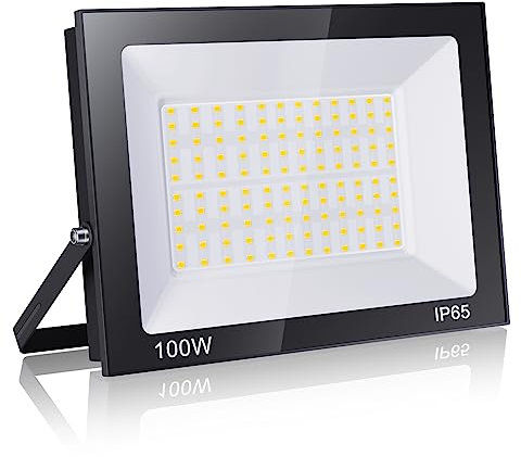 Probapro 100W LED Strahler Außen, IP65 Wasserdicht Außenstrahler LED Fluter 10000LM Scheinwerfer Flutlicht, Aussenstrahler für Hinterhof, Garten, Werkstatt, Hof, Auffahrt, Türen, Garage, Flur