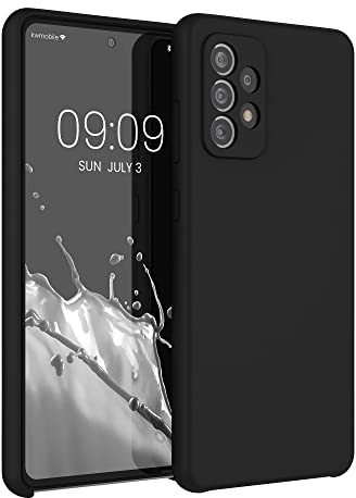 kwmobile Handyhülle für Samsung Galaxy A72 Hülle - Case Silikon - Kabelloses Laden - Schutzhülle Cover in Schwarz
