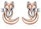 Fuchs Ohrstecker 925 Sterling Silber Fuchs Ohrringe Glücksbringer Tier Ohrstecker Schmuck Geschenke für Damen Mutter Mutter Mädchen (Fuchs)