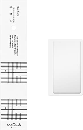 Plattenspieler Phono Stylus Kalibrierung Winkelmesser Set – Schallplatten Phono Kalibrierung Winkelmesser mit Lupe LP Phono Einstellwerkzeug