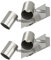 ledscom.de 2 pièces Applique WAIKA, 2 flammes, interrupteur, inox mat, carrée, 2x GU10 max. 60W