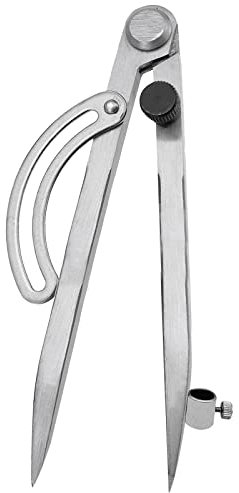 Anreißzirkel 200 mm/8 Zoll, Große Bleistift Markierung Zirkel mit Bleistifthalter, Spitzzirkel, Kompass Zeichenwerkzeug, für Zeichenkreise, Zimmerei, Metallbearbeitung und Lederverarbeitung