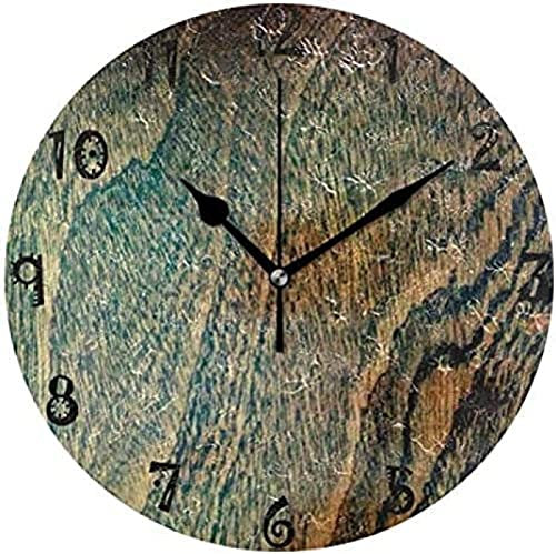 Horloge Murale Art Abstrait Circulaire Horloge Murale Assiette Ronde Silencieux Non Ticking Horloge pour Cuisine Chambre à Chambre Bureau à Domicile École Enfant Garçons Filles Horloges Décor