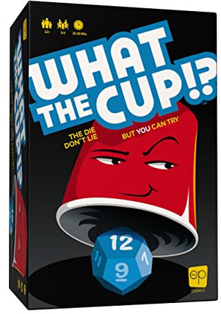 What The Cup!? | Social Bluffing Dice Game | Featuring Handheld Dice Cups & D12 Dice | Spy, Swap, Steal The Winning Cup | 3-6 Players, Ages 12+