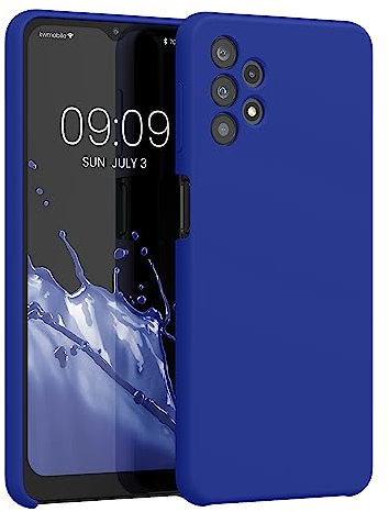 kwmobile Hülle kompatibel mit Samsung Galaxy A32 5G Hülle - Silikon Handy Case - Handyhülle weiche Oberfläche - kabelloses Laden - Baltik Blau