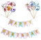 Steemjoey Luftballons Geburtstag Dekoration Set, Geburtstagsdeko Mädchen Junge, Happy Birthday Deko Geburtstag Party Supplies-Ballons Set Geeignet für Alle Altersgruppen (Ballons Farbe Zufällig)