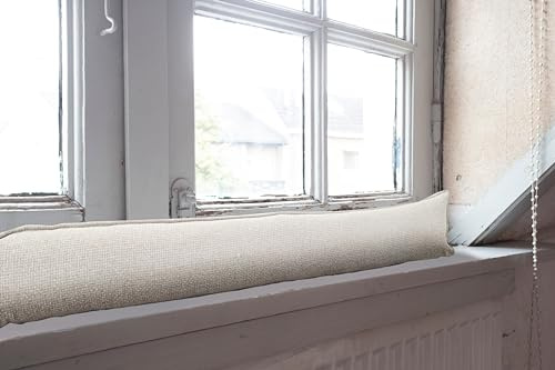 casaviva Isolierender Zugluftstopper für schmutzabweisende Einrichtungsgegenstände 2023–2024 Türen und Fenster in eleganter und moderner hochwertiger Faser mit Wolleffekt (Beige90)