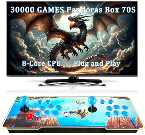 RegiisJoy 30000 in 1 Pandora Box 70S Arcade Game Console for PC & Projector & TV, 2-4 Players, 3D Games, Search/Hide/Save/Load/Pause