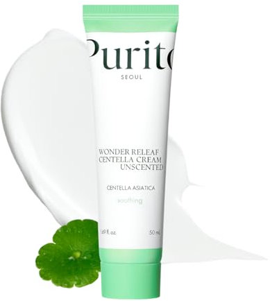 PURITO Centella Unscented Cream, Korean Centella, for All Skin Types, Soothing, Facial Cream for face, K-Beauty, Korean Skin Care, 50ml 1.7 fl.oz
