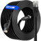 Cable de red de 50 m para exterior e interior, cable LAN de 50 m, Cat 6, Gigabit RJ45, 50 m, plano, 10, 100, 1000 Mbits, 50 m, color negro, Cat 6, cable WiFi para router, conmutador, módem PS4/5, 50