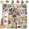 50 Stück Faultier Aufkleber, Sloth Aufkleber Cartoon Tier Aufkleber Wasserdicht Vinyl Stickers für Auto Fahrrad Motorrad Skateboard DIY Scrapbooking Spielzeug Deko