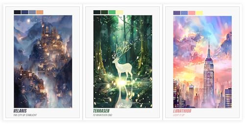 DFAIUY Juego de 3 lienzos vintage de Sarah J. Maas para pared, diseño de trono de cristal ACOTAR, corte de espinas y rosas y Crescent City, póster artístico, impresiones de fantasía, decoración de