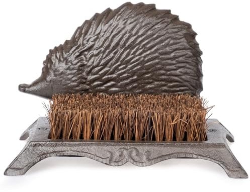 Schuhabstreifer Igel | Schuhbürste Gusseisen | Antikstil | 25x16 cm