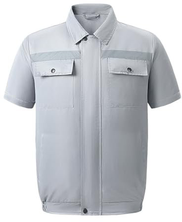 Meichoon Cooling Vest Men Women USB Charging Fans Jacket Short Sleeved Air Conditioner Clothes Stay Cool in Summer for Outdoors Hiking Fishing Cycling