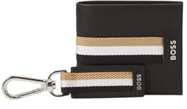BOSS Iconic Gift Set 4 CC Wallet/Keyring Black