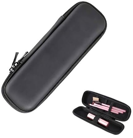 Rangement Pochette Pinceaux Maquillage Con Zippée, Lavable Pochette Pinceaux Maquillage Cosmétiques, Étui à Pinceau de Maquillage, Support de Maquillage de Voyage Portable pour Femmes, 21x7.5cm