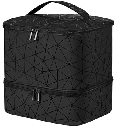 Nail Organizers Storage Nail Polish Organizer Case, 2 Layer Nail Polish Holder Carrying Case for Nail Dryer lamp, Nail Art Tools Accessories