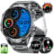 LIGE Montre Connectée Homme avec Écran HD de 1,85'' et Torche LED,800mAh,Smartwatch Homme avec Appel Bluetooth,IP68 Étanche 110+ Sportifs/Sommeil Moniteur,pour Android iOS
