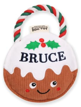 History & Heraldry Personalised Christmas Pudding Dog Toy (Bruce)
