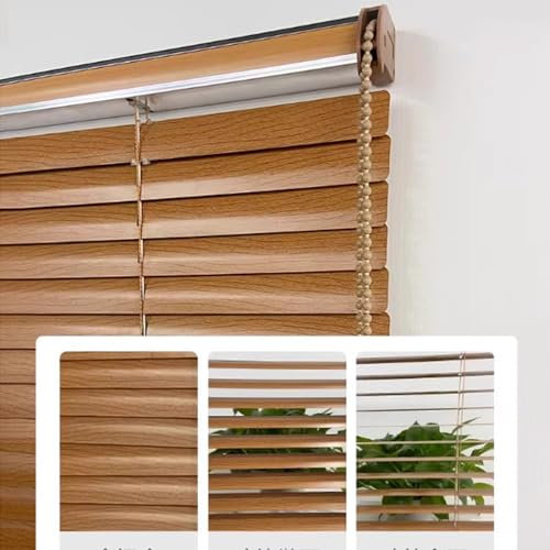 Tende orizzontali in alluminio personalizzate per finestre e porte lamelle in legno finto colore personalizzato 50 cm x 80 cm