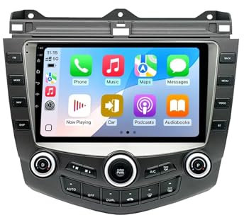 Android 13 2 DIN Pantalla Táctil Radio 9 Coche Pantalla para Honda Accord 7 2003-2007 con Enlace Espejo/Navegación GPS/Radio FM/BT/Mandos Volante/Reproductor Multimedia(8G+256G)