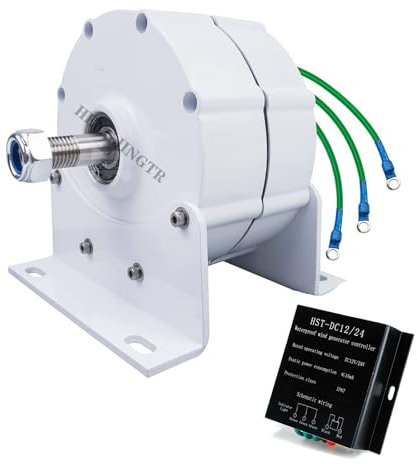 HENGJINGTR Generatore di Corrente alternata a magneti permanenti da 1500 W, 300 Giri/min, 50 Hz, 12 V, 24 V, 48 V, 220 V, con Motore Elettrico a magneti permanenti in Terre Rare NdFeB,220V