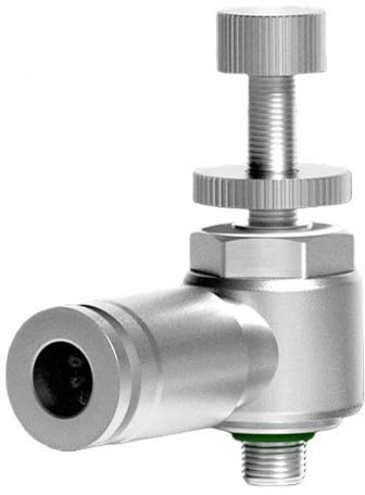 BlesConi Vanne d'accélérateur à régulation de vitesse pour nettoyeur haute pression – Acier inoxydable 304, raccords à connexion rapide M5/1/8/1/4/3/8/1/2, argenté