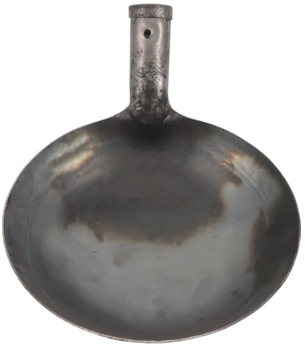 HOMSFOU Metall Mistschaufel 20cm Robuste Eisenschaufel zum Reinigen von Abwasserschächten Große Schöpfkelle für BAU und Gartenpflege