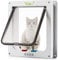 Ycozy Medio Porta per Gatti per Porte 19.7 x 19 cm con Chiusura a 4 Vie per Porta Interna Esterna Finestra a Muro, Gattaiola Resistente alle Intemperie per Gattini e Cani Facilmente Installabile