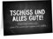 XXL Abschiedskarte (A4) | Tschüss und alles Gute (Persönlich) | mit Umschlag | edle und hochwertige Klappkarte | Zum Abschied | Große Karte für Kollegen, Pension, Rente | Maxi Karte | Überformat