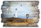 Kreative Feder Leuchtturm Designer Schlüsselbrett, Hakenleiste im Landhaus-Stil, Shabby-Chic aus Holz 30x20cm (Leuchtturm weiß)
