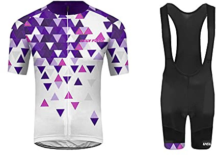 UGLY FROG Gemütlich Fahrradbekleidung Radtrikot Set Fahrrad Trikot Radtrikot + Kurz Radhose mit Sitzpolster Triathlon Anzüge