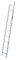 Bayersystem BS-DJ 1x10 Aluminium Anlegeleiter, 10 Sprossen, bis 150 kg belastbar, Leiterhöhe 2,69 m, max. Arbeitshöhe 3,52 m, Profi-Leiter, Stufenanlegeleiter, Silber/Gelb