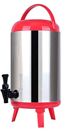 Distributeur Isotherme Chaud et Froid avec Robinet, 8L/10L/12L, Fontaine Isotherme Distributeurs d'eau Chaude Thermos Thé Bureau pour vin Chaud Thé Café Soupe au Lait, Acier Inoxydable