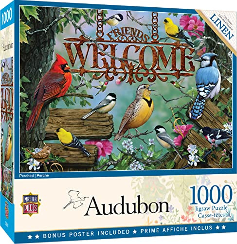Qipexeii Master Pieces Audubon 1000 Puzzles Collection - Perched Puzzle 1000 Teile